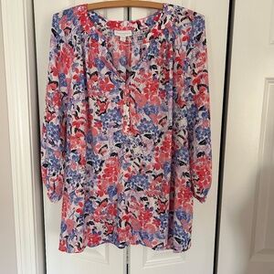 Pretty Charter Club Petite XL multi flowy 3/4 sleeve work